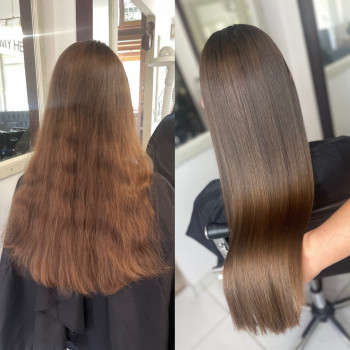 Кератиновое выпрямление Кератиновое вирівнювання
                    Перукар Оля Кривий Ріг