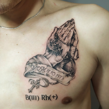 Тату для хлопців на грудях руки, фото - Тату майстер Алена Мельник