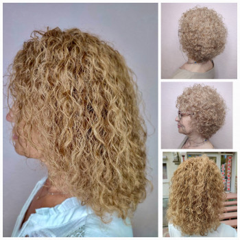 Одна і та сама клієнтка.
Різниця 1,5 роки.
Як бачите волосся гарне і відросло.