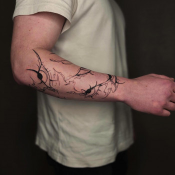 Тату мужские глаз на руке, фото - Тату мастер Павлина Хан