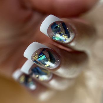 Відпрацювання курса викладний френч /акваріум
 #курсиманікюрудніпро #апаратнийманікюр #комбі #укріпленнянігтів
 #курсиманикюраднепр/, фото - Мастер маникюра Яна Мирошник