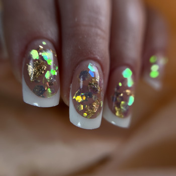 Відпрацювання курсу вкладний френч/акваріум
 #курсиманікюрудніпро #апаратнийманікюр #комбі #укріпленнянігтів
 #курсиманикюраднепр/, фото - Майстер манікюру Яна Мірошник