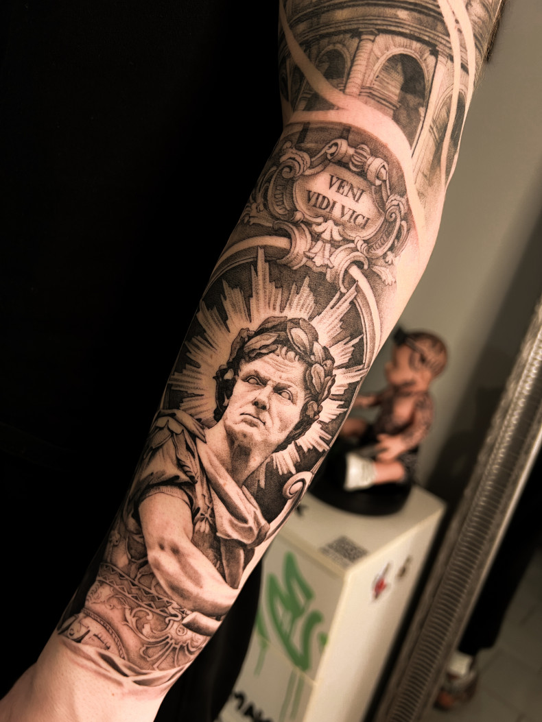 Мужские на предплечье рукав, фото - Тату салон Bandit Tattoo Studio