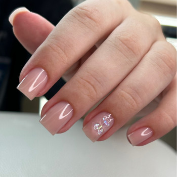 Нюдовый маникюр 3d, фото - Мастер маникюра Алёна Ульянова