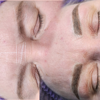 Татуаж брів, свіжа робота