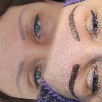 Татуаж брів,перекриття старого татуаду