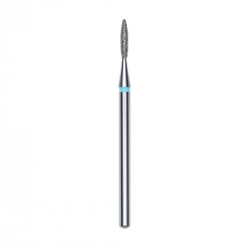 Змінна алмазна фреза для манікюру Staleks Pro Полум'я гостре, синя, діаметр 1.6 мм, робоча частина 8 мм