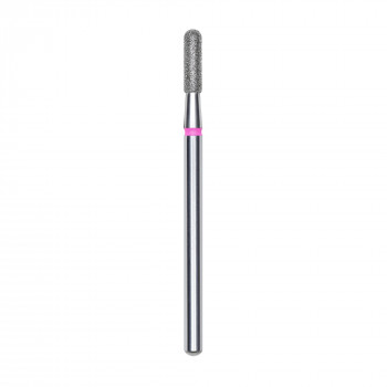 Змінна алмазна фреза для манікюру Staleks Pro Циліндр закруглений, червона, діаметр 2.3 мм, робоча частина 8 мм