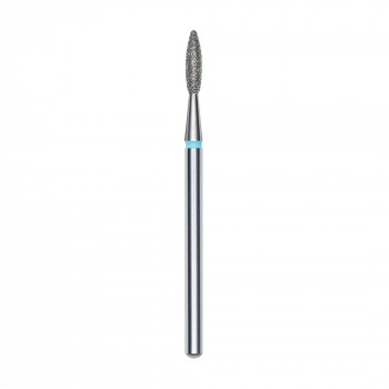 Змінна алмазна фреза для манікюру Staleks Pro Полум'я, синя, діаметр 2.1 мм, робоча частина 8 мм
