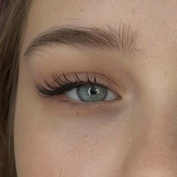 Нарощування вій мокрий з промінцями 