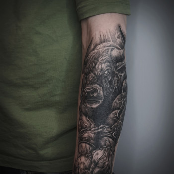 Тату мужские на руке предплечье, фото - Тату мастер Ірина Собко