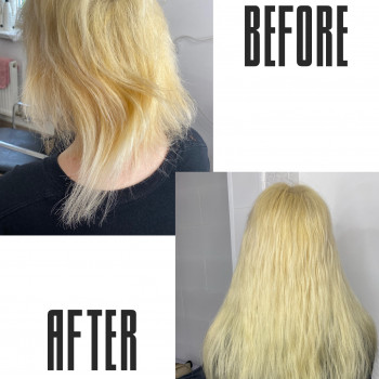 Нарощування волосся на коротке волосся 
          