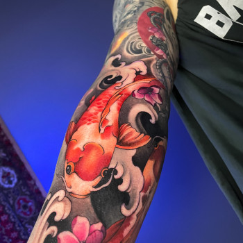 Тату рукав в японському стилі