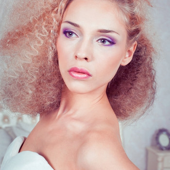 Фіолетовий колір у, фото - візажист Інна Мокрова