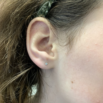 Прокол мочки вуха