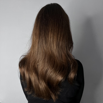 Однотонне фарбування + укладка