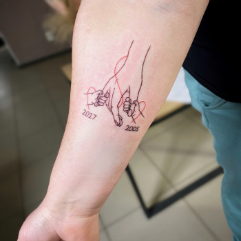 Тату на предплечье цифры руки, фото - Мастер перманентного макияжа Юлия Притиченко