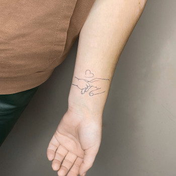 Тату минимализм руки, фото - Мастер перманентного макияжа Юлия Притиченко