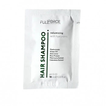 Шампунь для об'єму з гіалуроновою кислотою HAIR SHAMPOO VOLUMIZING WITH HYALURONIC, 10 ml
