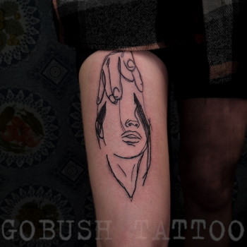 Силует кукловод, фото - тату мастер Дария Сухомяс