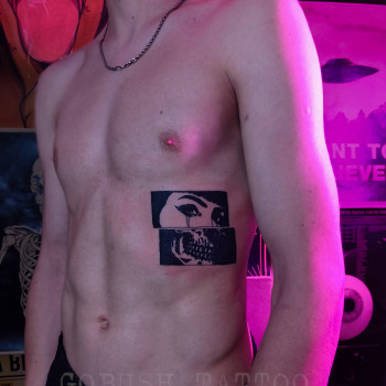 Тату для хлопців на ребрах, фото - Тату майстер Дарія Сухомяс