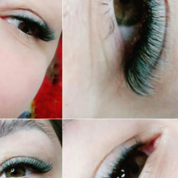 3д нарощення вій, ефект тіней

     