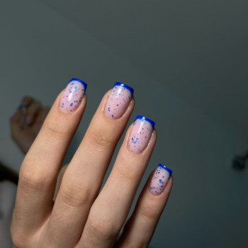 Французький манікюр синій френч, фото - Майстер манікюру Марія Редько