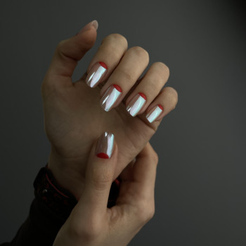 Маникюр металлик, фото - Мастер маникюра Анастасия Скітік