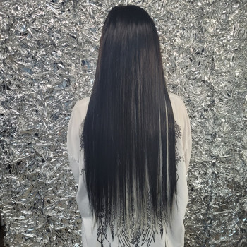 Капсульне нарощування стандарт біопротеїнового волосся чорних та білих пасм