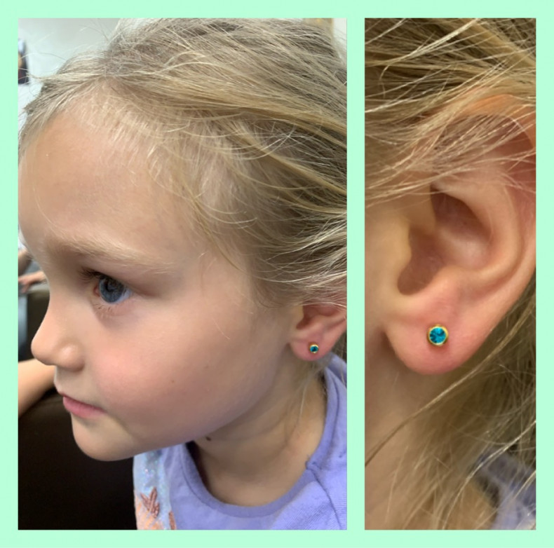 Прокол вушок діткам, фото - Майстер з пірсингу Тетяна Ананьєва