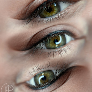 Перманентний макіяж повік стрілочка з розтушуванням