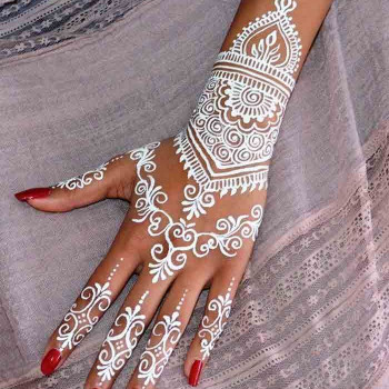 Роспись белой хной, цветными красителями
                    Тату мастер Евгения Николаев