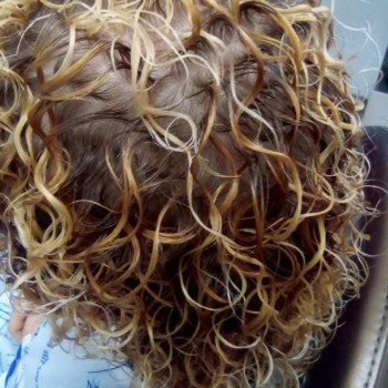 Біозавивка на блонд пошкоджений.+реконструкція до.