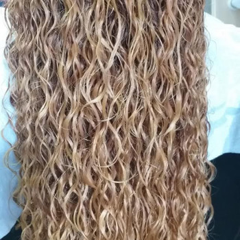 Біозавивка на довге волосся, аолосся в мокрому вигляді.