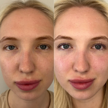 Ламінування вій до та після