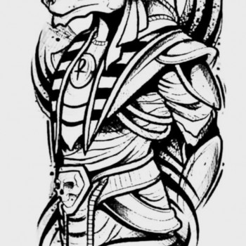 Тату эскиз анубис, фото - Тату мастер Наталия Дзюбина