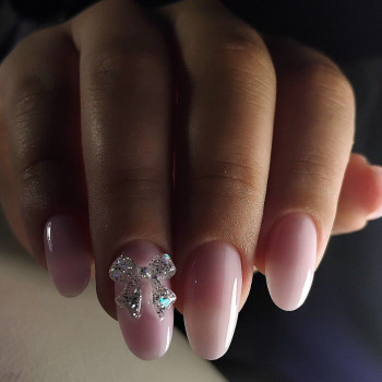 Розовый маникюр 3d, фото - Мастер маникюра Ксения Трушкина