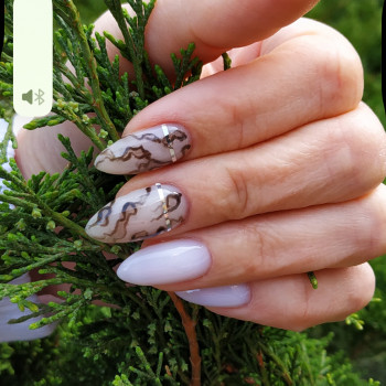 білий манікюр, манікюр з розлученнями