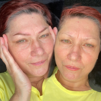 Первинний сеанс з перманенту брів. Робота з чутливою, віковою шкірою