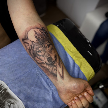 Тату вовк на руці з додаванням геометрії 
4000 грн 
Час 4 год