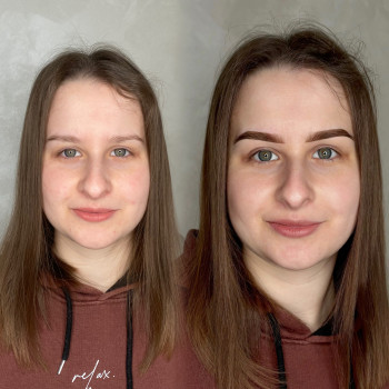 Перманент брів одразу після сеансу на мінеральних пігментах