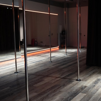 У Verta Pole & Aerial Studio спеціально обладнана зона для занять на пілоні — для спорту та танцю.