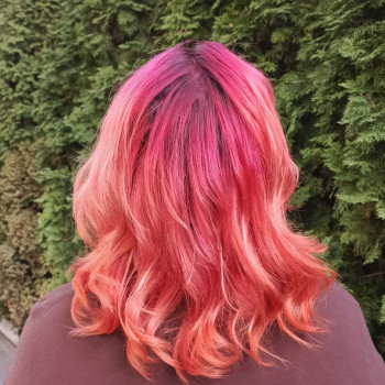  #яскравефарбування #кольоровефарбування #рожевеволосся
 #помаранчевевеволосся