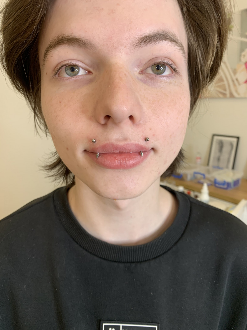 Пірсинг губи «Укус Ангела», фото - Майстер з пірсингу Тетяна Ананьєва