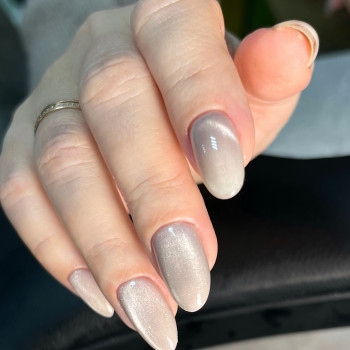 Маникюр кошачий глаз серый, фото - Мастер маникюра Наталія