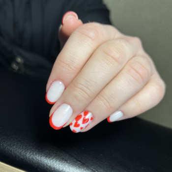 Манікюр із серцями, фото - Майстер манікюру Поліна Найко