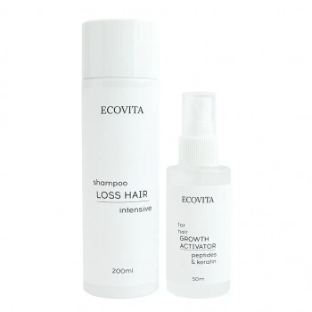 Комплект для зупинки випадіння та активізації росту волосся Loss hair Ecovita