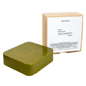 Твердий шампунь від лупи з німом solid shampoo anti-dandruff neem Ecovita