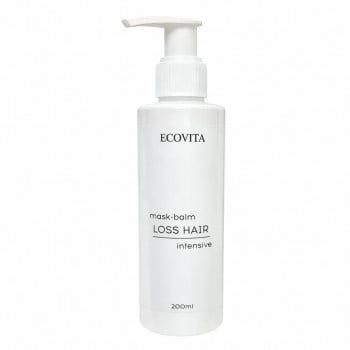 Маска-бальзам проти випадіння волосся з лопухом, кропивою та гірчичною олією Mask-balm loss hair intensive Ecovita