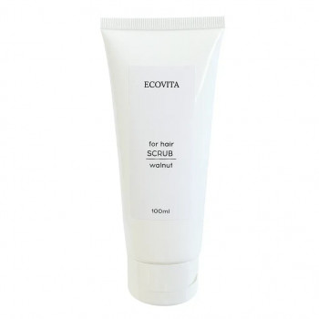 Скраб для шкіри голови з волоським горіхом 100мл For hair scrub with walnut Ecovita
